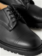 Tricker's - Matlock Pebble-Grain Leather Derby Shoes - Black