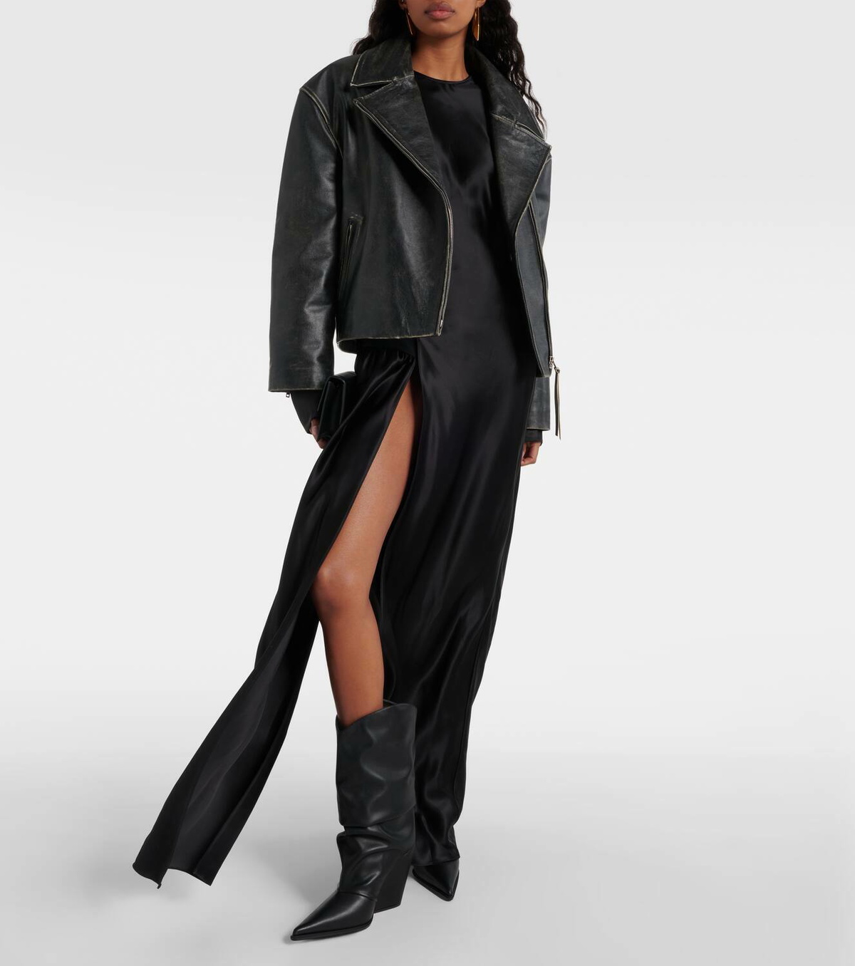 Alexandre Vauthier Faux leather knee-high boots