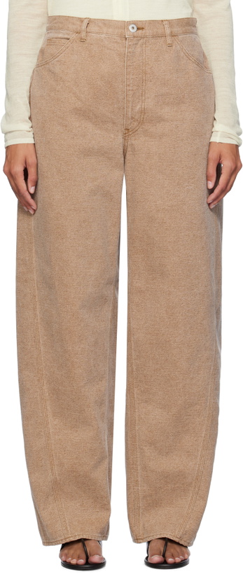 Photo: AURALEE Brown Washed Organic Canvas Jeans