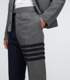 Thom Browne - 4-Bar wool flannel straight pants