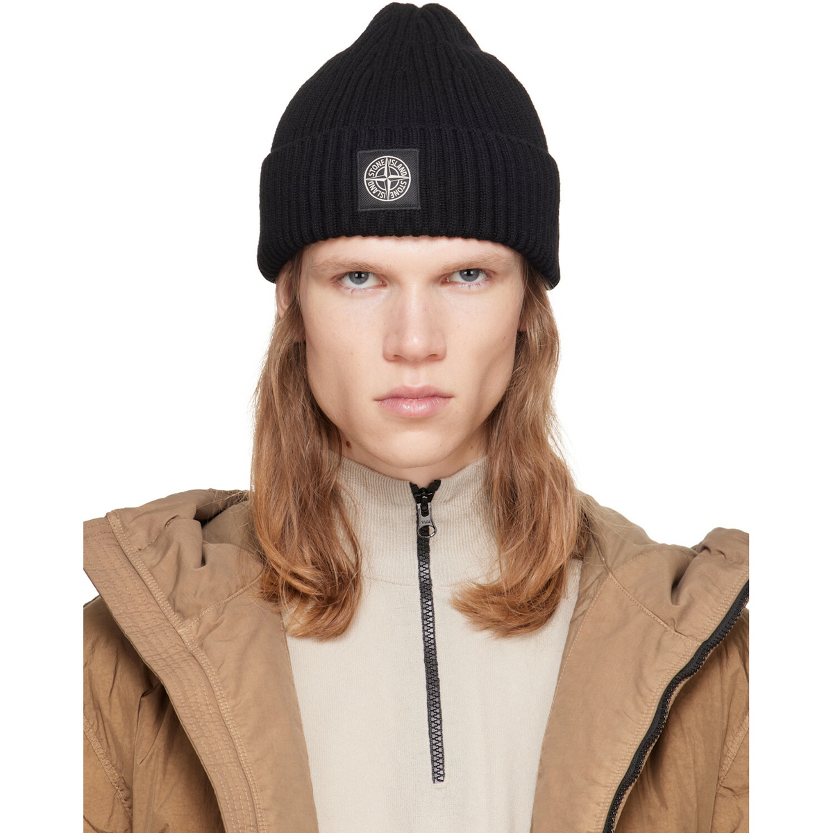Stone Island Navy N100002 Rib Wool Beanie