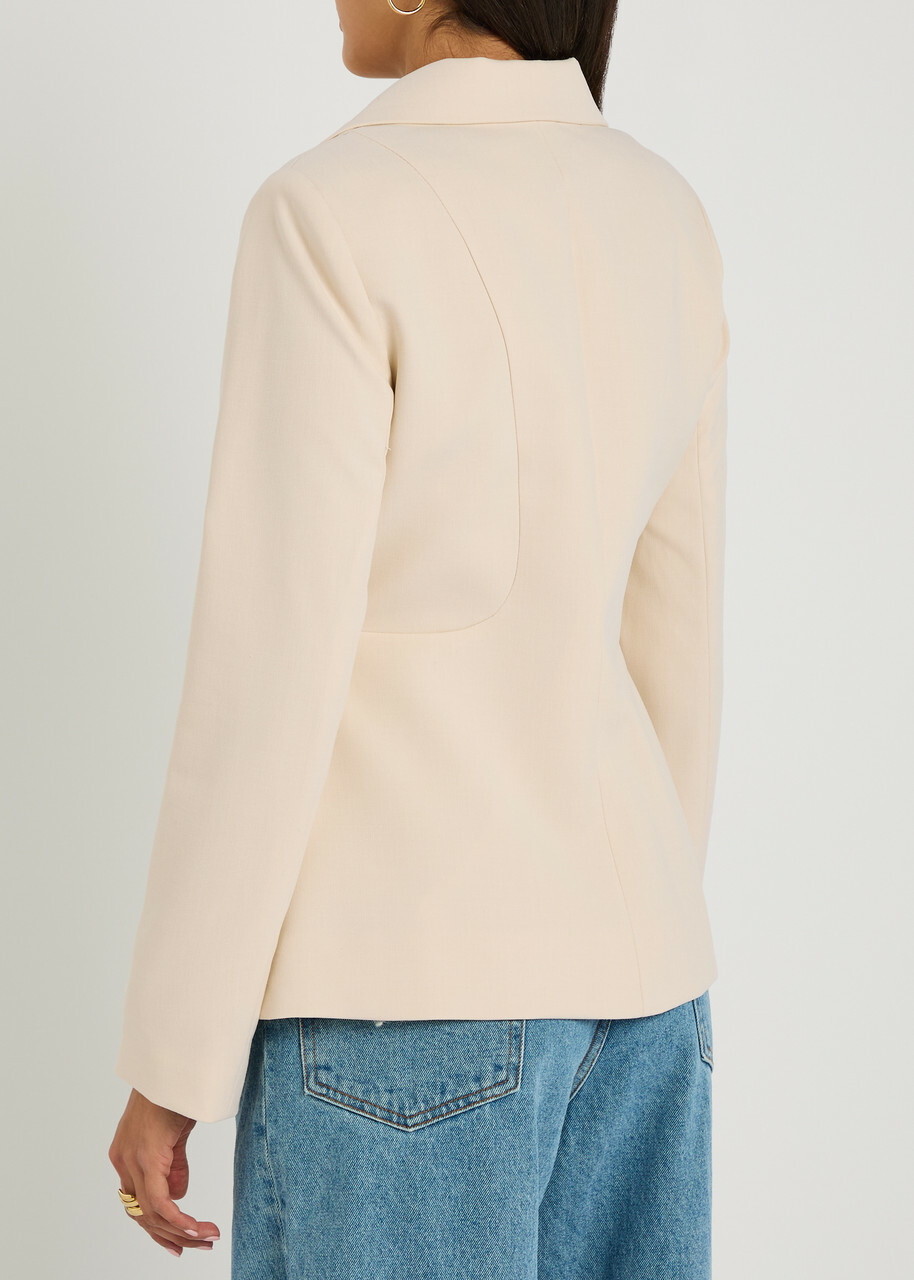 BY Malene Birger Adrienna Darted Woven Blazer Cream