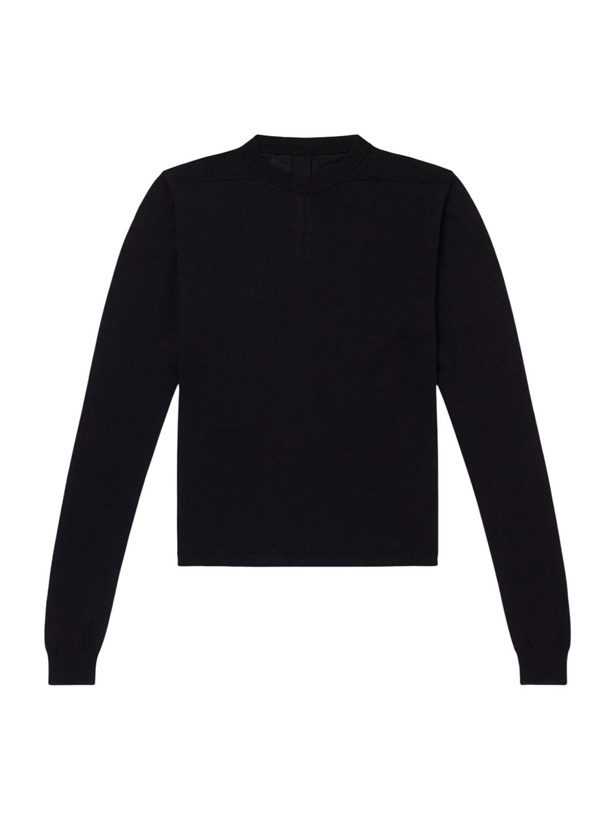 Photo: Rick Owens - Slim-Fit Virgin Wool Sweater - Black