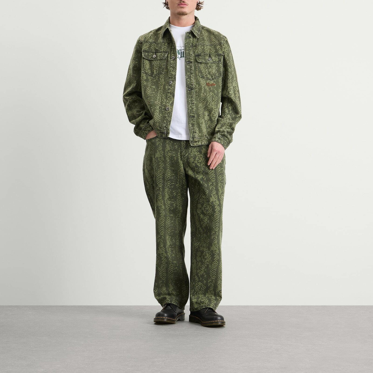 Butter Goods Men's Garage Denim Jacket in Lowland Camo