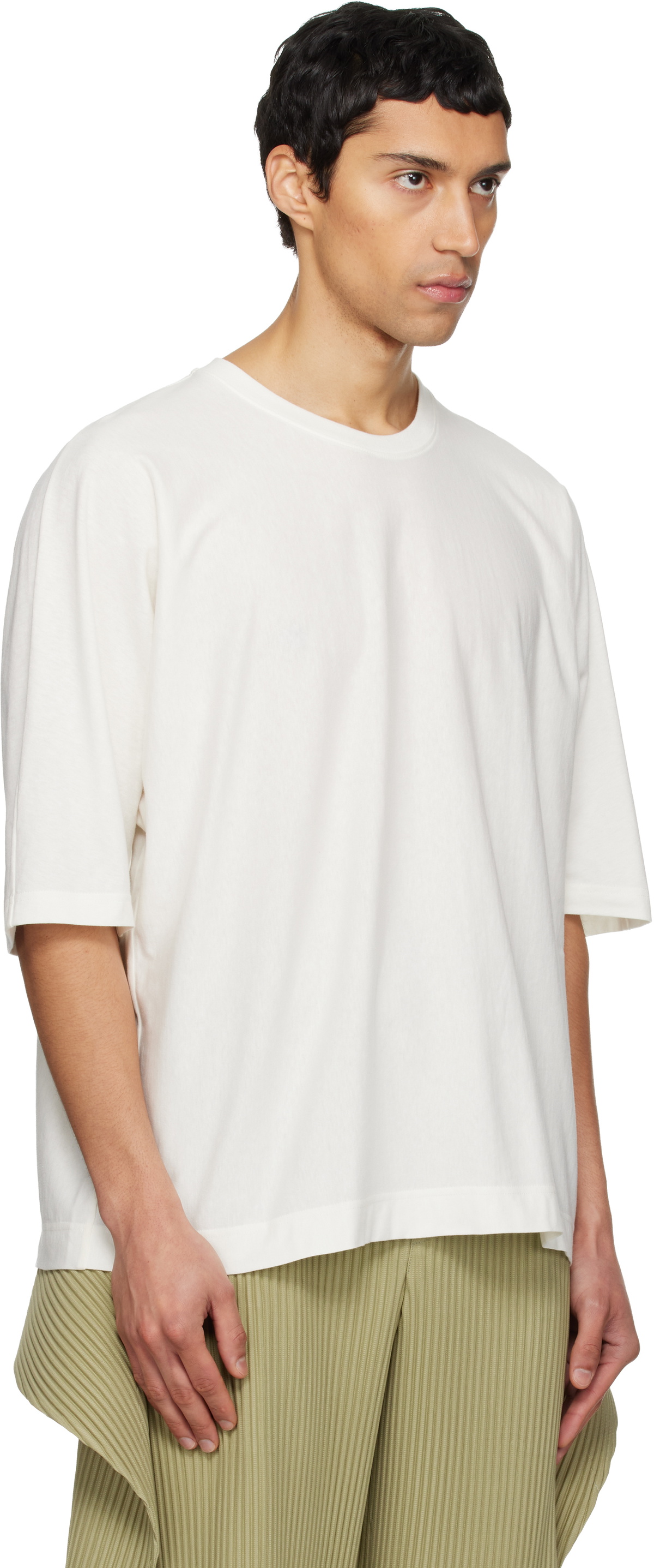 HOMME PLISSÉ ISSEY MIYAKE White Release-T Basic T-shirt Homme