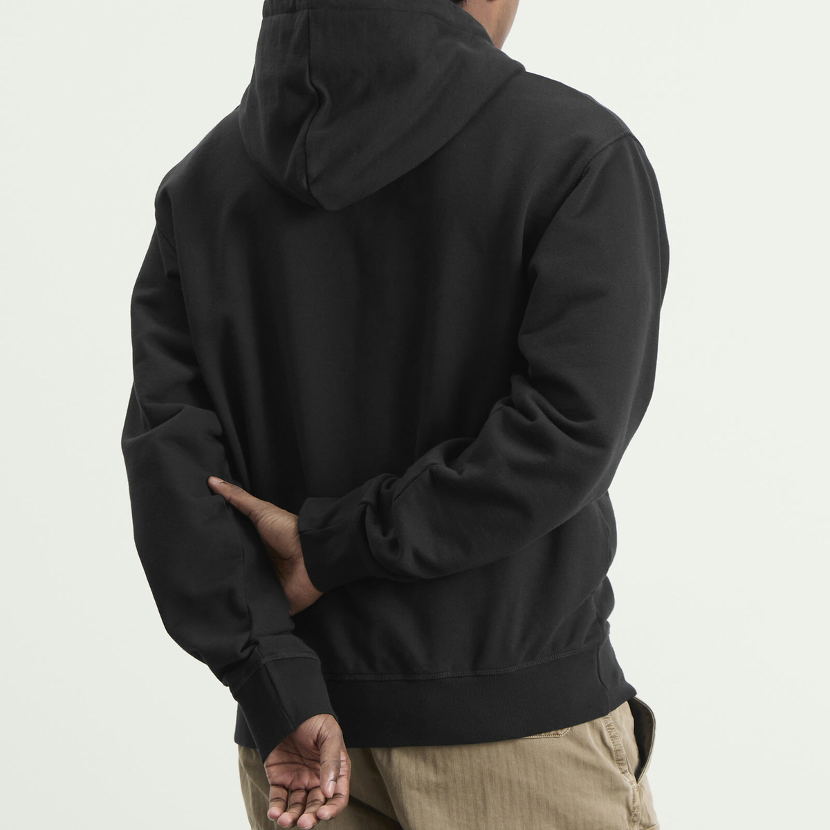 Arte Men's Circle Logo Zip Hoodie in Black