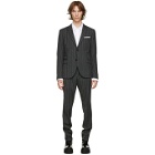 Neil Barrett Grey and White Wool Stripe Slim Fitted Suit