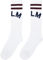 Palm Angels White College Socks