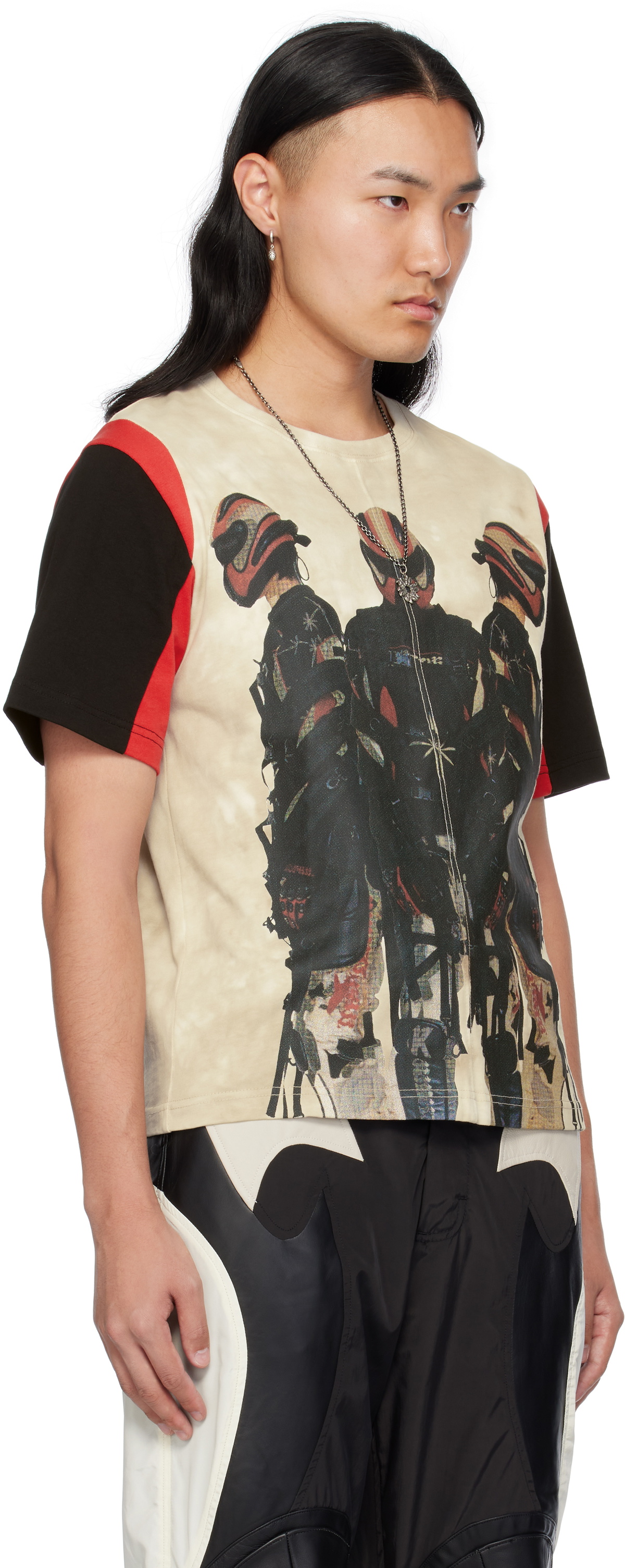 KUSIKOHC Off-White Moto Men Print T-shirt
