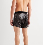 TOM FORD - Camouflage-Print Stretch-Silk Boxer Shorts - Brown