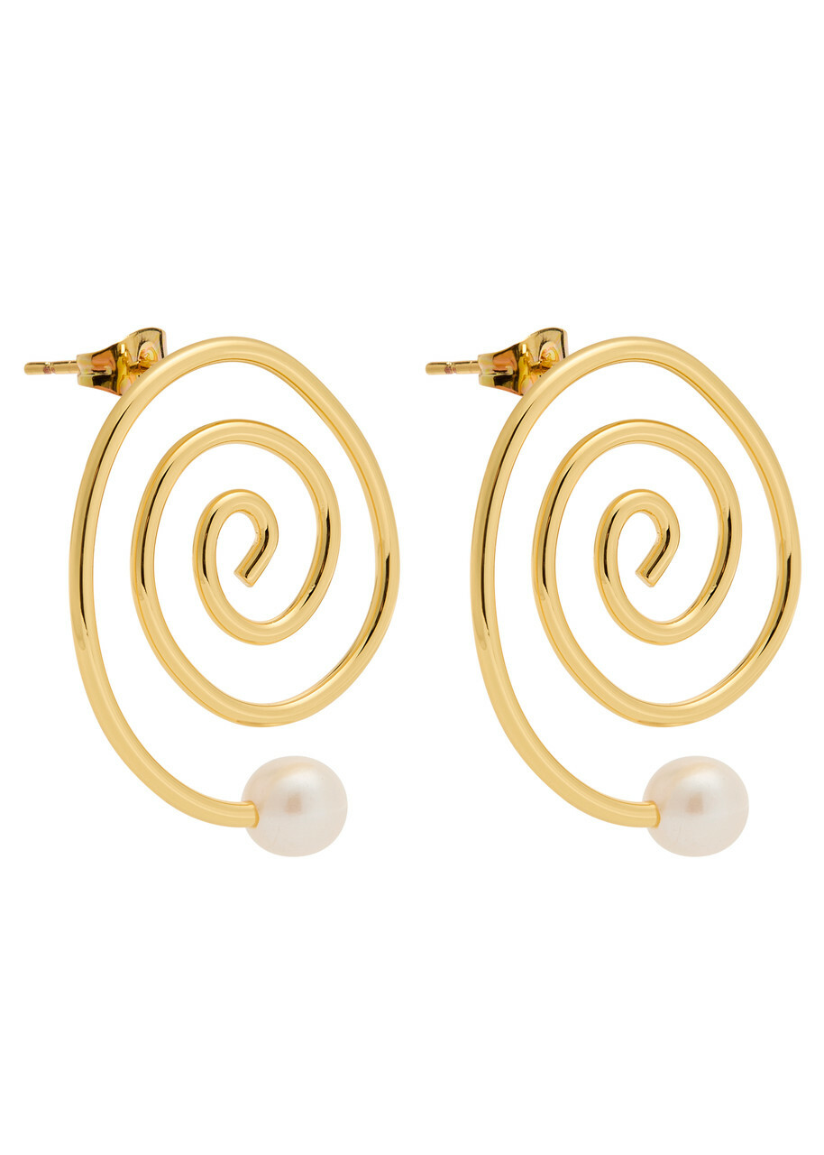 Eliou Espiral 18kt-gold Plated Drop Earrings - One Size