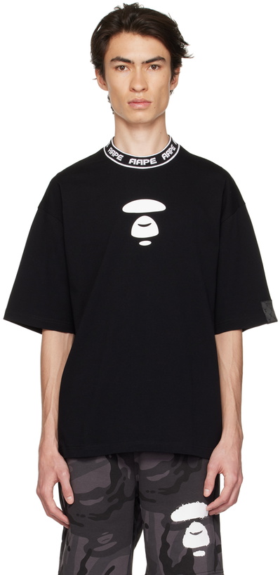 Photo: AAPE by A Bathing Ape Black Printed T-Shirt