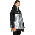 adidas by Stella McCartney Silver and Black Stella McCartney Collection Pull-On Jacket