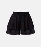 Poupette St Barth Thia crochet-trimmed cotton shorts