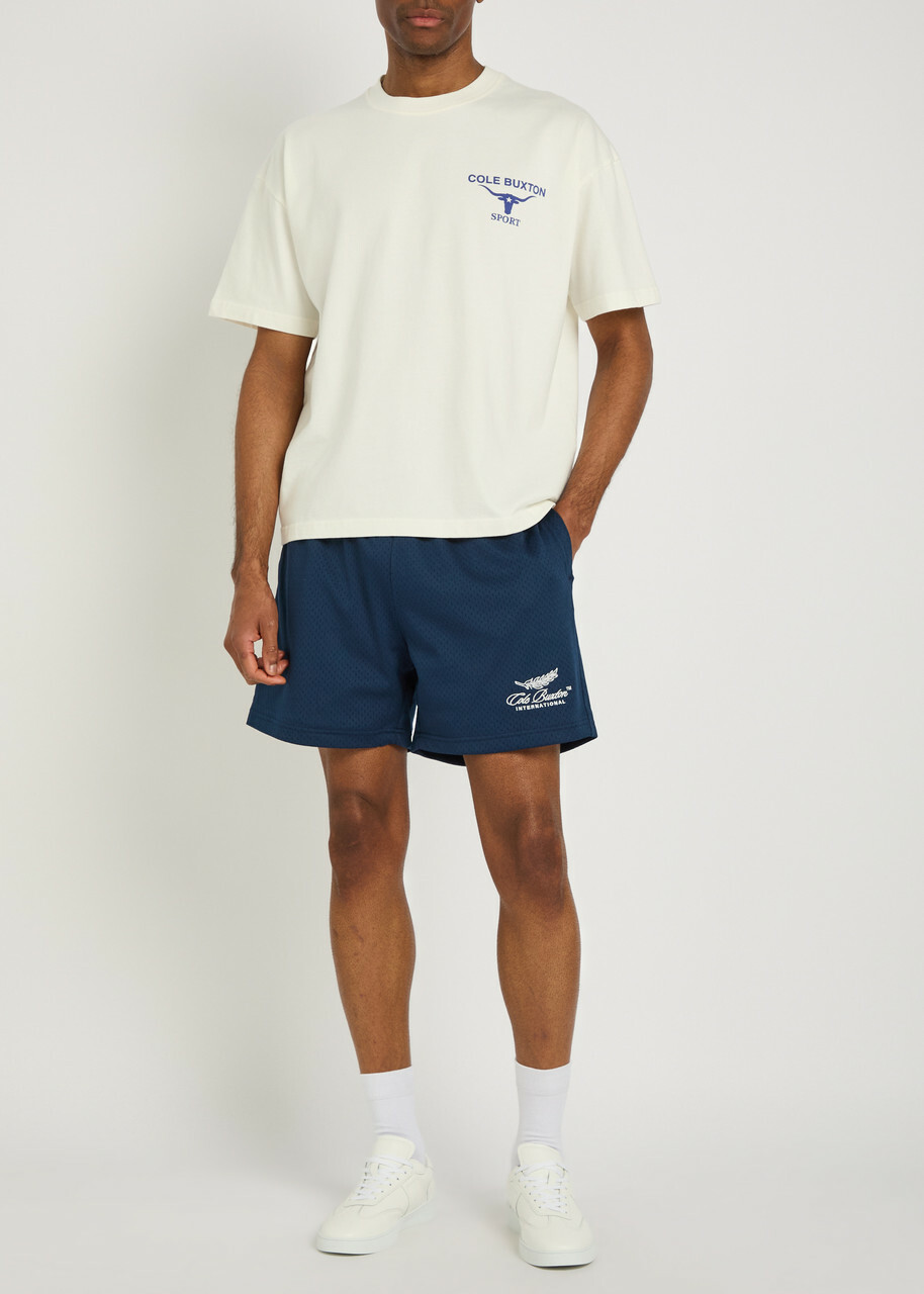 Cole Buxton International Perforated Jersey Shorts Navy