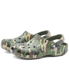 Crocs Classic Printed Camo Clog in Army Green/Multi