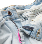 Off-White - Slim-Fit Belted Logo-Print Denim Jeans - Blue