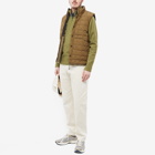 Taion Men's Reversible Down Vest in Olive/Black/Beige