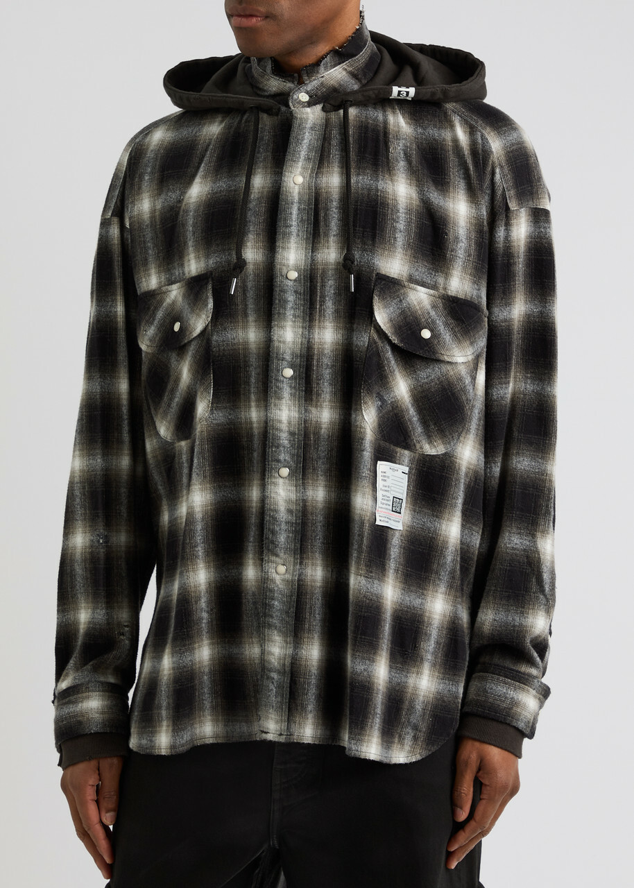 MIHARA YASUHIRO Hooded Check Shirt
