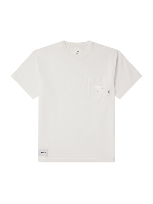 Photo: WTAPS - Logo-Appliquéd Printed Cotton-Jersey T-Shirt - White