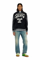 Diesel Treated cotton jumper with slogan - Knitwear Mens in Multicolor