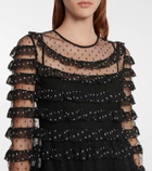 REDValentino Point d'esprit tulle and georgette minidress