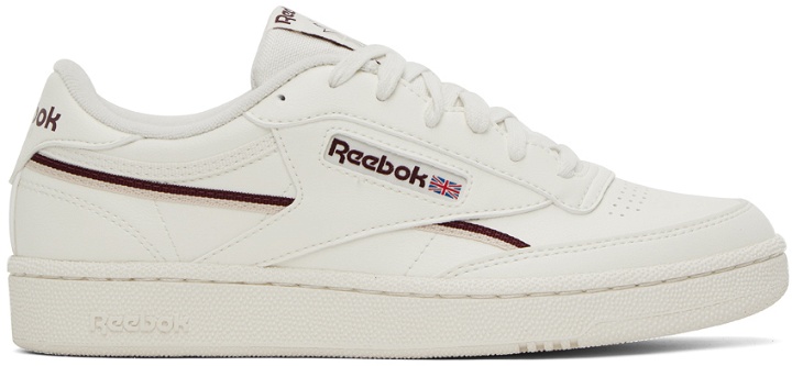 Photo: Reebok Classics Off-White & Burgundy Club C 85 Sneakers