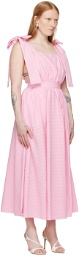 MSGM Pink Bow Maxi Dress