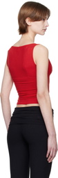 SKIMS Red Soft Lounge Lace Tank Top