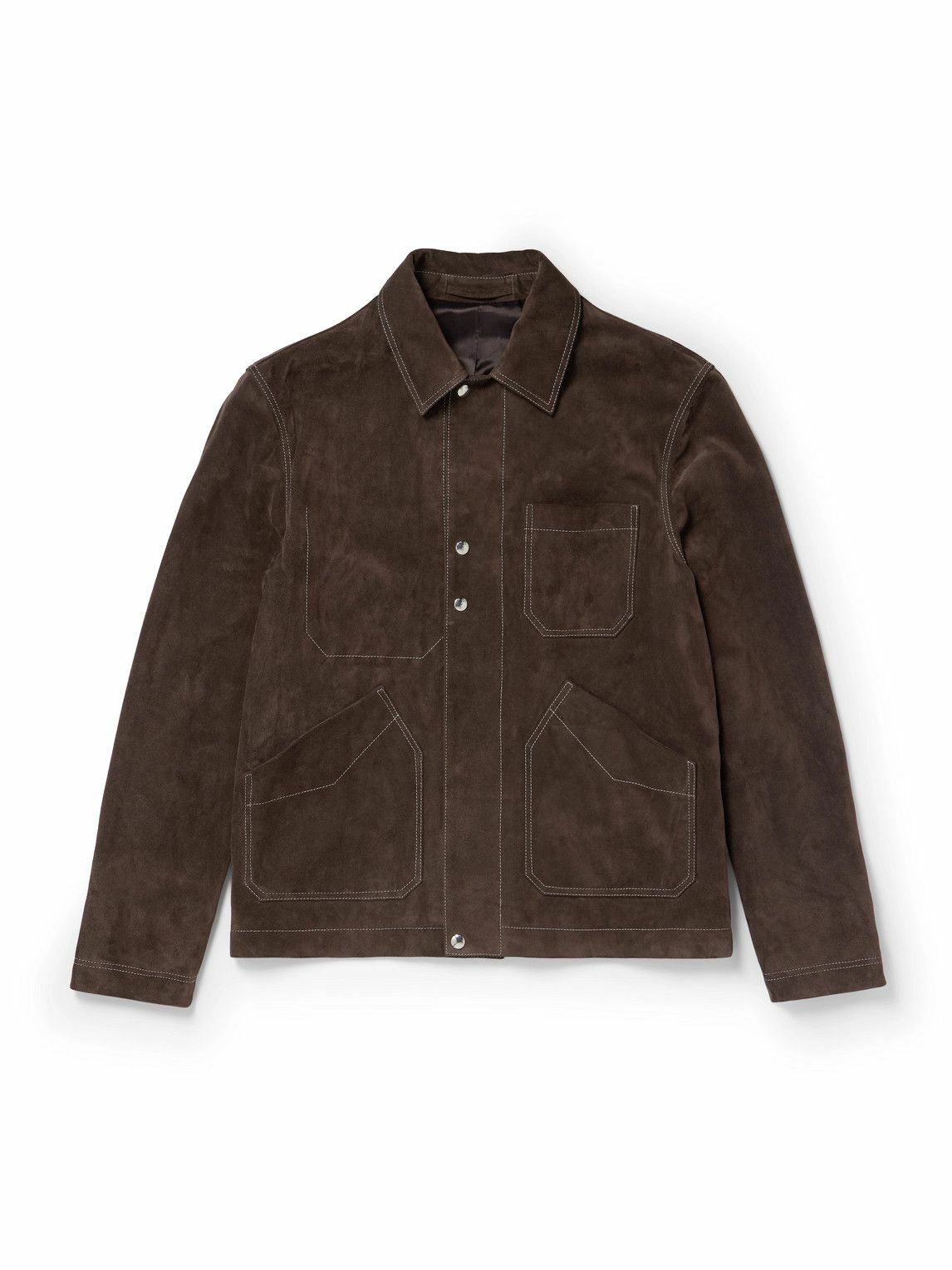 Mr P. - Crosta Suede Chore Jacket - Brown