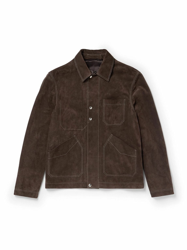 Photo: Mr P. - Crosta Suede Chore Jacket - Brown