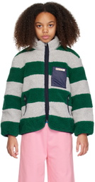 Marni Kids Green Striped Jacket