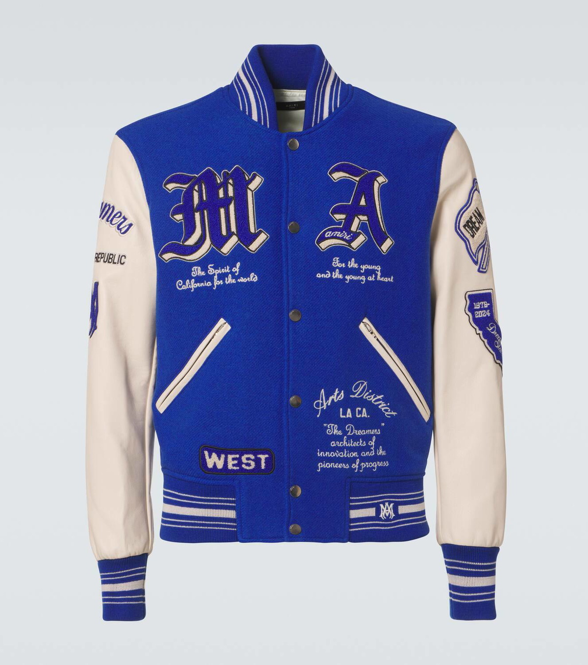 Amiri Dream Team appliqué varsity jacket Amiri