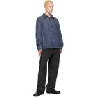 MM6 Maison Margiela Blue Long-Sleeved Denim Shirt