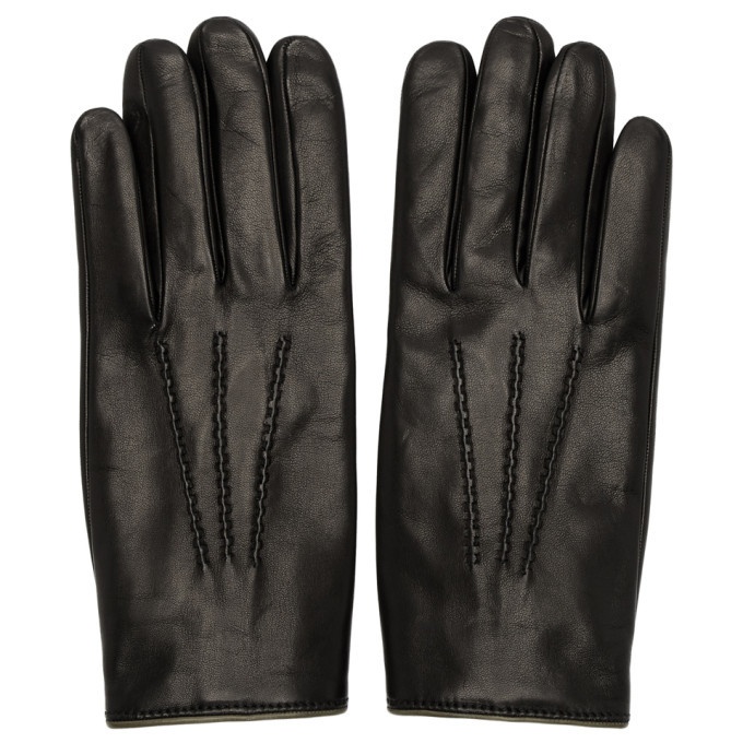 Photo: Dolce and Gabbana Black Cashmere Lined Gloves