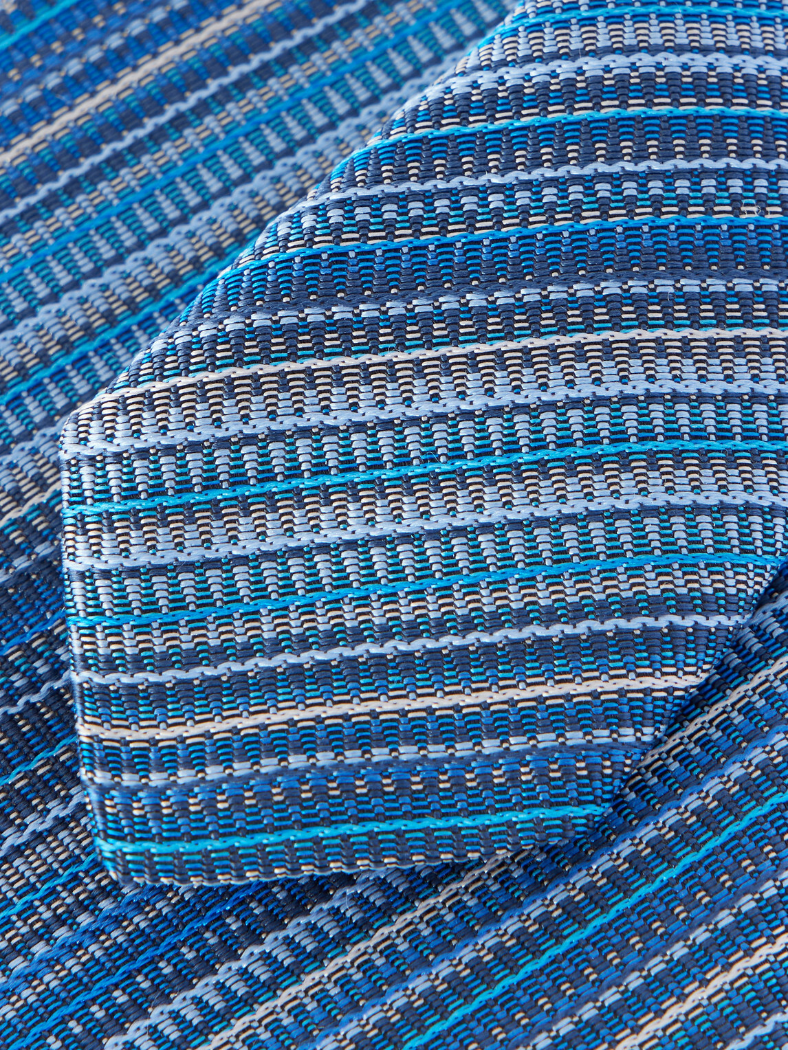 Missoni - 7cm Crochet-Knit Silk Tie - Blue