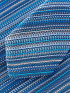 Missoni - 7cm Crochet-Knit Silk Tie - Blue
