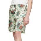 Dries Van Noten Off-White and Multicolor Floral Piper Shorts