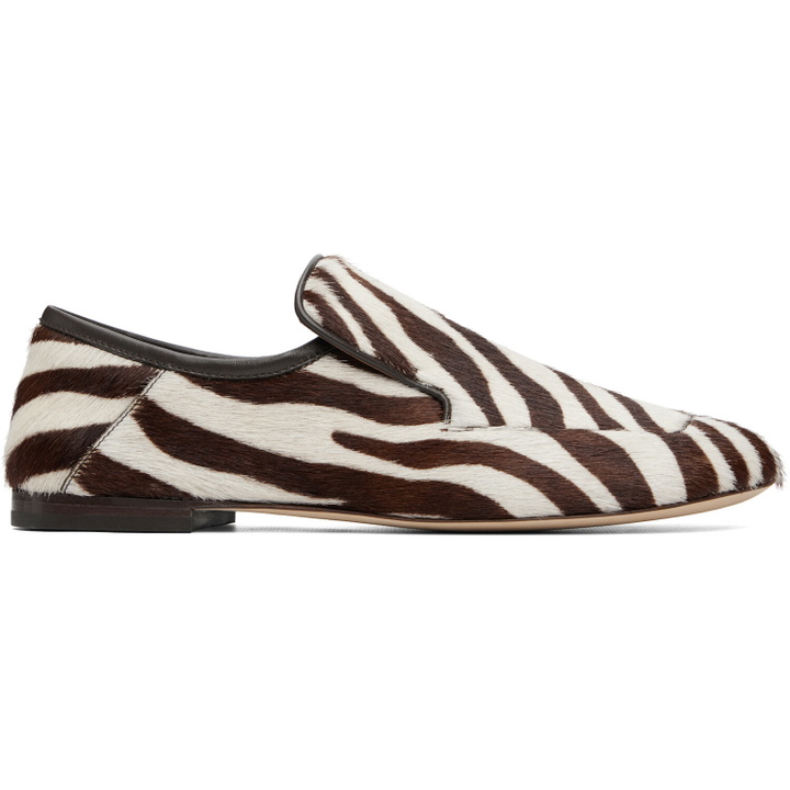 Photo: Wales Bonner White & Brown Dakar Loafers