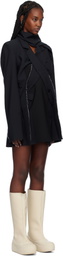 Ottolinger Black & Navy Drape Suit Minidress