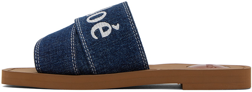 【送料&関税込】ChloAC Woody Sandals Chloé | Woody white linen slide sandals | Savannahs