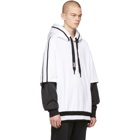 Dolce and Gabbana White and Black Removable Sleeves DandG Millennials Hoodie