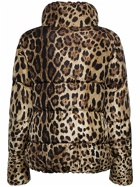 DOLCE & GABBANA - Leopard Print Satin Puffer Jacket