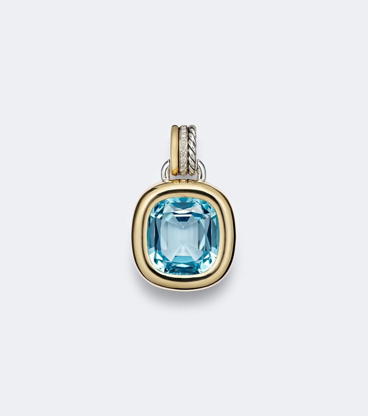 David Yurman DY Mercer® 18kt gold and sterling silver pendant with topaz and diamonds