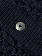 S.N.S. Herning - Stark Textured Virgin Wool Cardigan - Blue