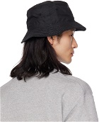 Yohji Yamamoto Black New Era Edition White Dahlia Motif Bucket Hat