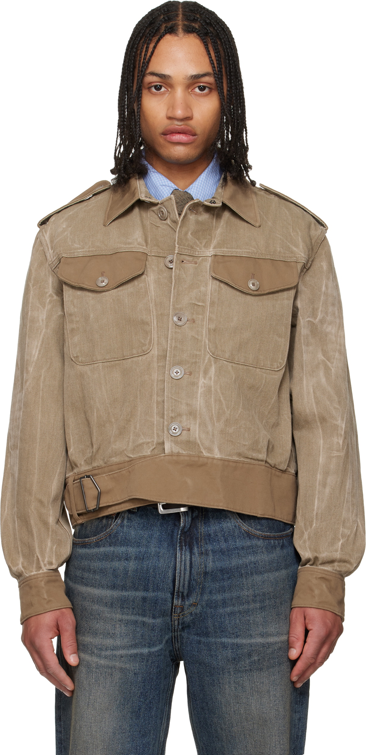 Our Legacy Men's Trucker Jacket in Vintage Denim Our Legacy