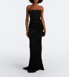 Alex Perry Devoré bustier gown