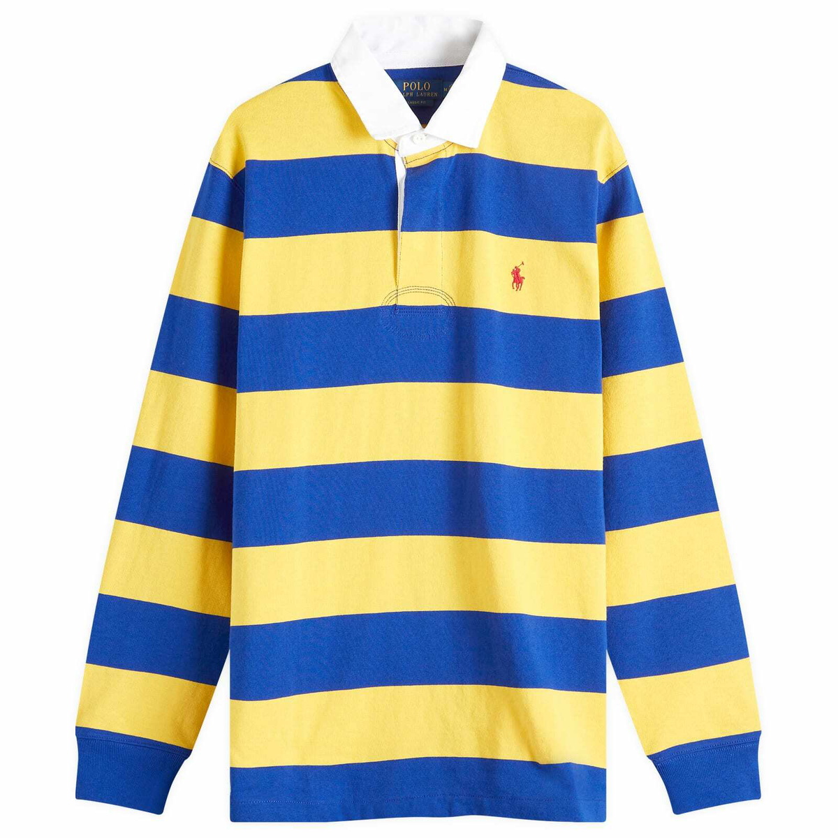 Polo Ralph Lauren Men's Stripe Rugby Shirt in Arctic Yellow