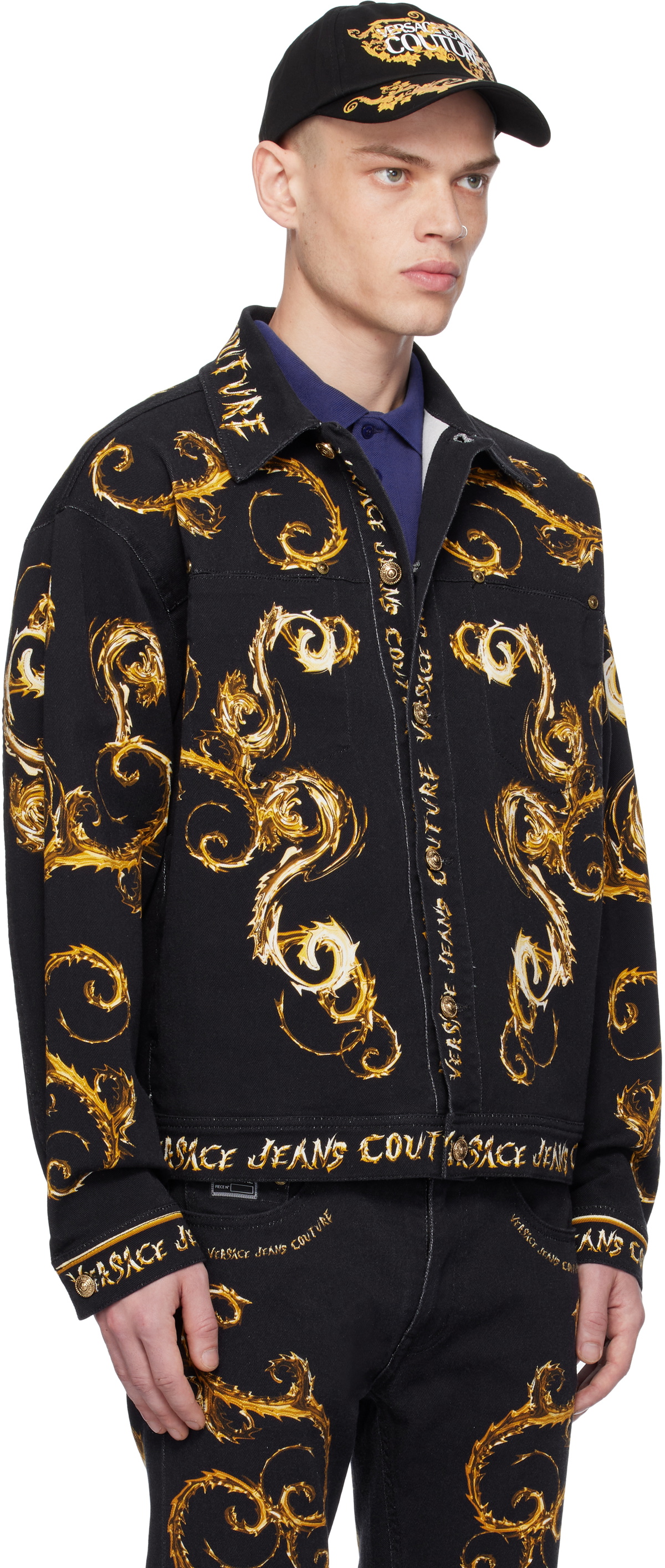 ジャケット・アウター VERSACE JEANS COUTURE Black Denim Jacket 17761380_1?w=400
